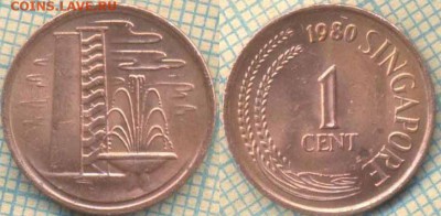 Сингапур 1 цент 1980 г. , до 15.06.2018 г. 22.00 по Москве - Сингапур 1 цент 1980  1282