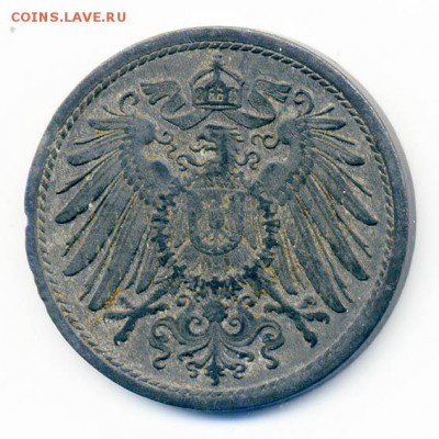 Германия 10 пфеннигов 1917 Zn - Германия_1917-10пфеннигов-Zn_А