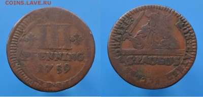 Мюнстер 3 пфеннинга 1759г до 15.06. 22-00 мск - герма