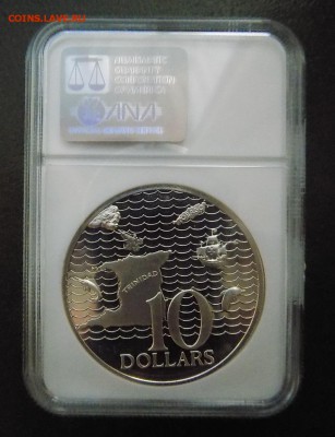 Тринидад и Тобаго 10$ 1972 г. 10 лет независимости PF67 - Слаб%2525202.JPG