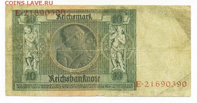 Германия 10 марок 1929 F - Германия_10марок-1929_F_спинка