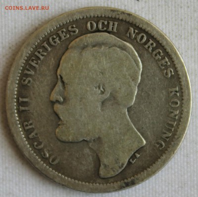 С РУБ.СТАРАЯ ШВЕЦИЯ 1 крона 1883г. ОСКАР-II до 18.06 в 22-00 - IMG_2888.JPG