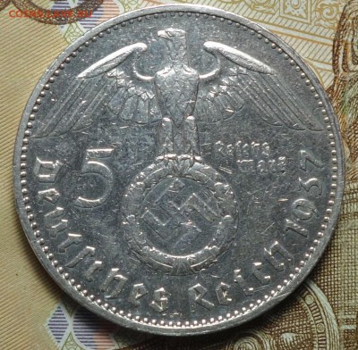 ГЕРМАНИЯ(РЕЙХ),5 рейхсмарок 1937г G 18.06.18 в 22-00 - DSC04274.JPG