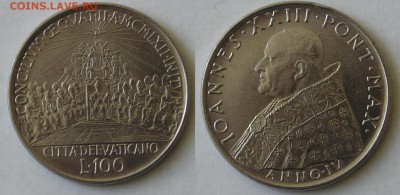 Ватикан, 100 Лир 1962г. Консилиум до 18.06 - 22.00 - Ватикан, 100 Лир 1962 Консилиум