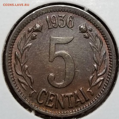 Венгрия 20 фил 1967 никель,Литва 5 сен 1936 и 1925 - Litva 5 cent 1936