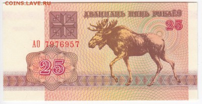 БЕЛОРУССИЯ - 25 рублей 1992 г ПРЕСС до 21.06 в 22.00 - IMG_20180615_0016