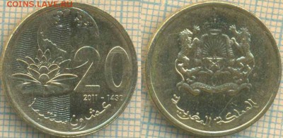 Марокко 20 сантимов 2011 г., до21.06.2018 г. 22.00 по Москв - Марокко 20 сантимов 2011  1350