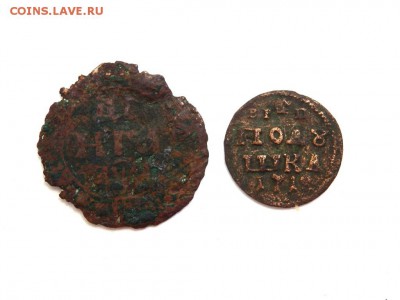 полушка 1718 года и Деньга 1700 года  до 18.06.2018 22-00 - P6160629.JPG