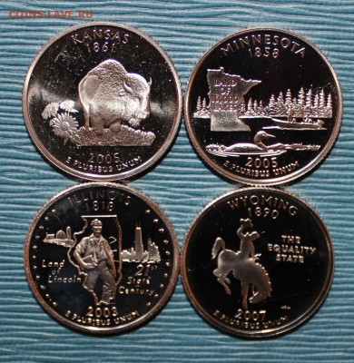 25ц США штаты ПРУФ S, 4шт - IMG_1301.JPG