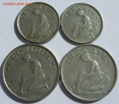 Бельгия 4 штуки 50 центов и 1 франк 1922-23. Старт 150 руб. - Бельгия 4 штуки 50 центов и 1 франк 1922-23 - 2