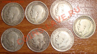 Англия, маунди моней, 3 пенса - полный сет 1914-20 год. - 1.JPG