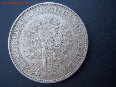 5 Reiсhsmark 1930, -"A" - Дуб - 24.06.2018-22.00 Мск. - Germany (27).JPG