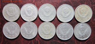 10 копеек 1946-57гг.(погодовка-10шт.) до 21.06 в 22.00 - 10к46-2