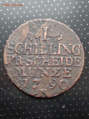1 шиллинг 1790 года Медь Пруссия - 1