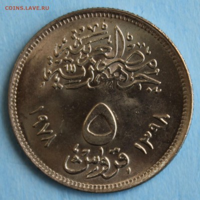 С РУБ.F.A.O. ЕГИПЕТ 5 пиастр 1978г. ДЕВУШКА UNC до 27.06 - IMG_3173.JPG