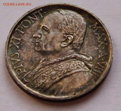 ВАТИКАН 5 лир 1929. СЕРЕБРО,835, ВЕС-5 гр., ТИРАЖ-10 000. - 8
