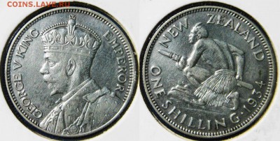 НОВАЯ ЗЕЛЛАНДИЯ 1 шиллинг 1934 год До 25.06 В 22-00МСК - новая зелландия