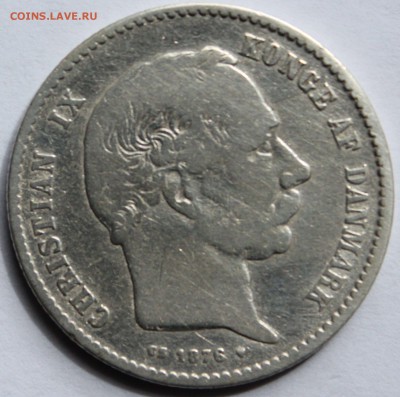 Дания. 1 крона 1876. Серебро - 4