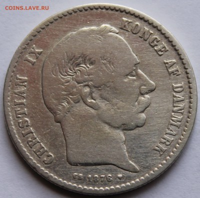 Дания. 1 крона 1876. Серебро - 3