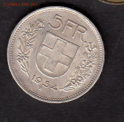 Швейцария 1954 5 франков - 99а