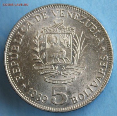 С РУБ.ВЕНЕСУЭЛА 5 боливаров 1989г.UNC до 22.06 в 22 - IMG_3234.JPG