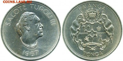 Крона Шайба Тонга 1 панга 1967 Салоте - krona_shajba_tonga_1_panga_1967_salote