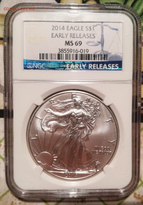 1 доллар США 2014 ngc ms69 - 1