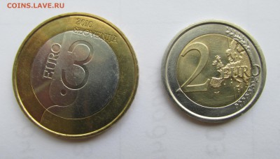 С НОМИНАЛА!!! 3 евро СЛОВЕНИЯ и 2 евро ФРАНЦИЯ - 3.JPG