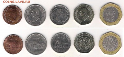 Иордания 5 монет с 1 руб. До 28.06 в 22.10 - Иордания 5 монет