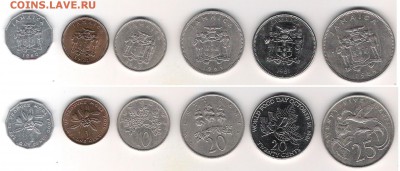 Ямайка 6 монет с 1 рубля до 28.06 в 22.10 - Ямайка 6 монет