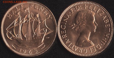 2 пенни 1965 до 22:00мск 30.06.18 - Великобритания 1-2 пенни 1965