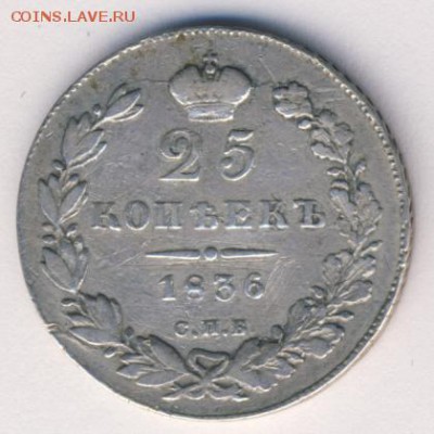 25 копеек 1836 до 27.06.18, 22:30 - #403