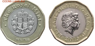 Биметаллические монеты Мира_новинки - Pound2015TRIALRev