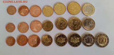 1 комплект евро ходячка Латвия + 2 неполных UNC - е2_латвия