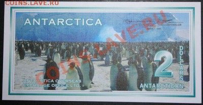 Дешевые иностранные боны - Антарктида. 2 доллара Пресс 1996 1