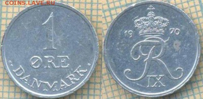 Дания 1 эре 1970 г. , до 03.07.2018 г. 22.00 по Москве - Дания 1 эре 1970