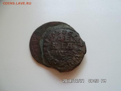 две слипшиеся монеты Петра 1 - SAM_4583.JPG