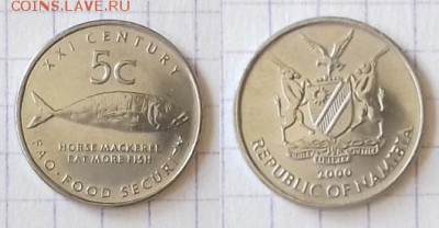 НАМИБИЯ 5 центов 2000 до 3 июля 22-00 мск - НАМИБИЯ 5 центов 2000 20180627_115205