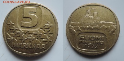 МиР МонеТ - иностранные государства и другие (03.06.2020г) - 3.финляндия 5марок1983