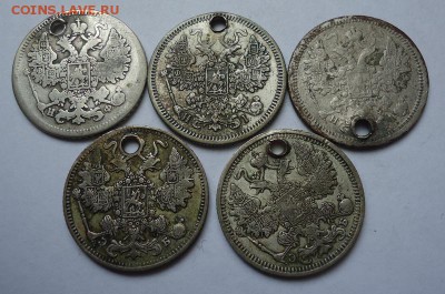 15 копеек 1864,67,76,1911,12 гг(С монисто) до 05.07.2018 - 02