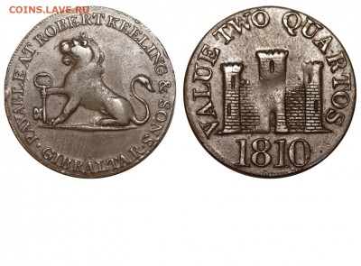 Гибралтар 20 пенсов - Гибралтар - токен - 2 кварты 1810