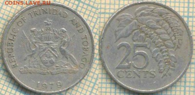 Тринидад и Тобаго 25 центов 1979 г., до 05.07.2018 г. 22.00 - Тринидад 25 центов 1979  1568