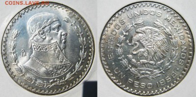 МЕКСИКА 1 песо 1958 год  До 02.07 в 22-00МСК - мекс
