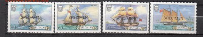 Тувалу 1986 парусники 4м - 2б