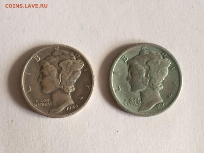 One dime США 1942,1917 - image