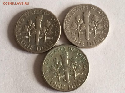 10 центов США 1947,1948,1959D - image