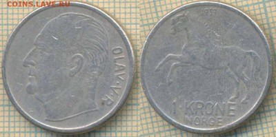 Норвегия 1 крона 1959 г., до 09.07.2018 г. 22.00 по Москве - Норвегия 1 крона 1959  1602