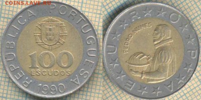 Португалия 100 эскудо 1990 г., до 09.07.2018 г. 22.00 по Мос - Португалия 100 эскудо 1990  1603