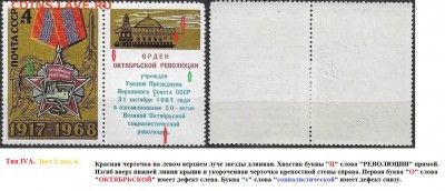 СССР 1968. ФИКС.№3665. Тип IV. Четыре разновидности - 3665 Тип IVА (2-6 (1)