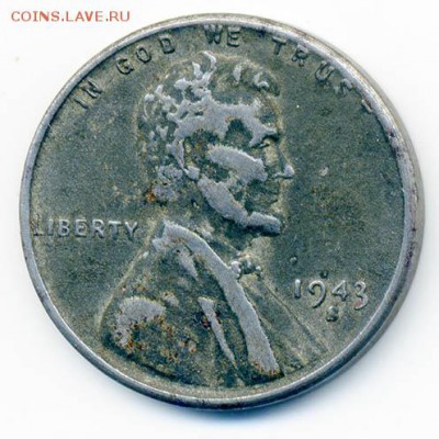 США 1 цент 1943-S - США_1цент-1943-S_Р